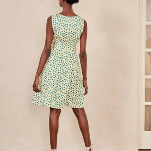 BODEN Women’s Sz 8 Lemon Print Cotton Blend Fit & Flare Sleeveless Spring Dress - Picture 2 of 14